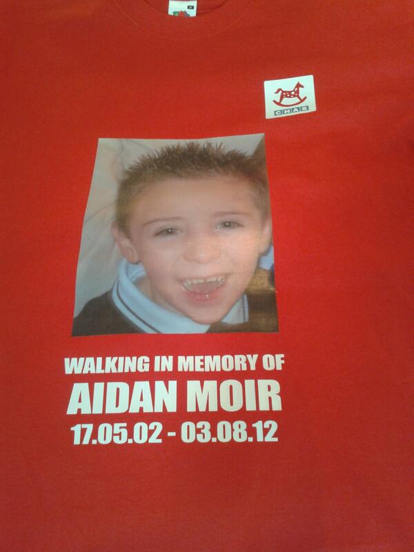 @SupportCHAS  @thekiltwalk  picked up team Aidan tshirts for kiktwalk today..cant wait for it x