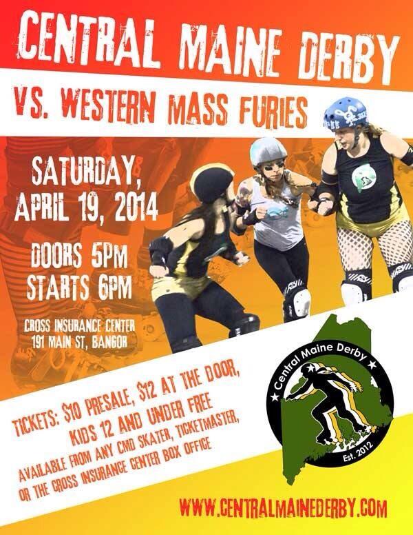 DarlingsTruck's tweet photo. Join us for some Roller Derby fun and Free Ice Cream! Tonight @CICBangor from 5-7 pm. @centralmederby http://t.co/pYLXjJKqBw
