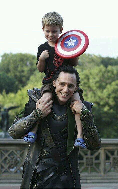 WHAT ARE YOU DOING THERE WITH A LITTLE CAPTAIN AMERICA!