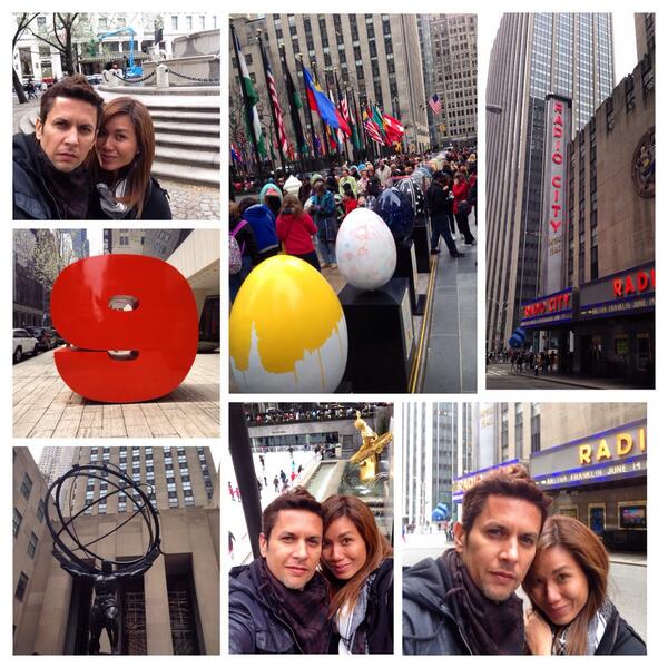 Walking around #NYC ❤️ @nikkiluna #PulitzerFountain #Rockafellercenter @RadioCity #RockafellerPlaza #easteregghunt