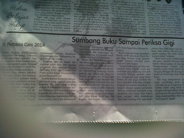 Halaman 5 tribune sumsel. Permata care we care, we share <a href="/ParadeTambang/">Parade Tambang 2014</a> @permataunsri #TambangJaya!