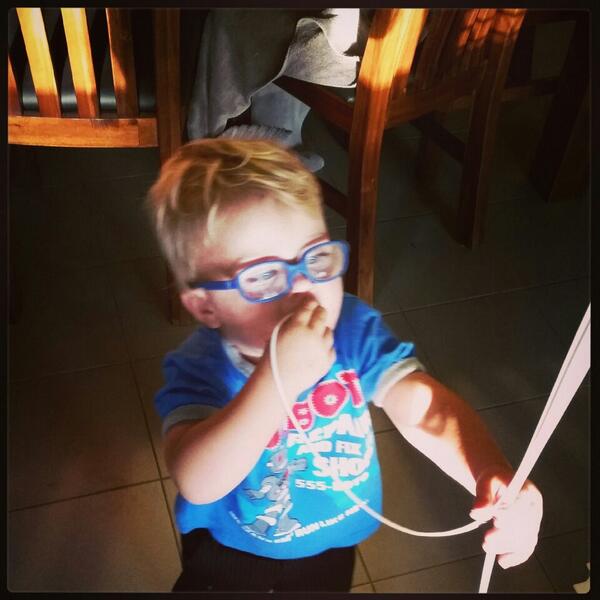 fezspencer's tweet image. My son eats the Venetian blind cord at family Easter dinner #proudfather #muchtaste