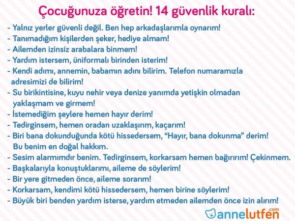 Bu kuralları çocuklarınıza öğretin...