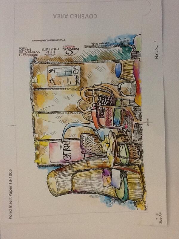littlemuseum's tweet photo. @cicicind dengan hasil karya Sketsa Langsung #LittleMuseum @Ind_sketchers di @designweek_iai http://t.co/SFNpGWvmiz