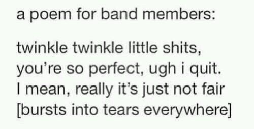 A poem for band members: