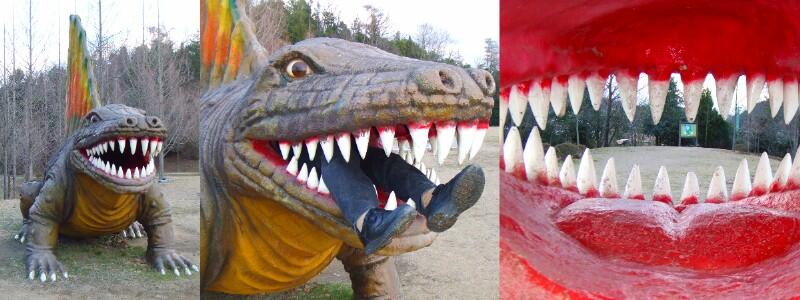 戯竜 Voreな遊具 ドラムの着ぐるみが登場するドラゴン系なまんのう公園の他に 近郊には恐竜 に丸呑みされるvoreな妄想ができる公園遊具もあったりします 半分閉じた牙の檻越しに外の風景が見えて 哀れな獲物になった体感 D Http T Co