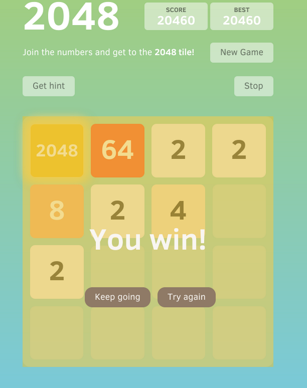NevinWendelken's tweet photo. Finally a game that has levels for 2048. http://t.co/Bk3BQeCegY #2048 #iPhone #apple #iOS #game #fun http://t.co/oDEC9BG56K