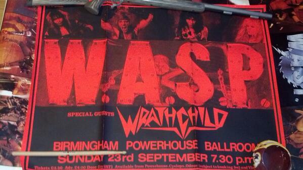 W.A.S.P &amp; <a href="/ROCKYSHADES/">ROCKYSHADES</a> Wrathchild blew the UK away in '84 #waspmemorabiliaweekend #waspposter #wrathchild #wasplive