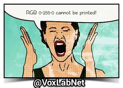 VoxLabNet's tweet image. Chemistry of color. RGB 0-255-0 cannot be printed! #ColorConversion #RGBvsCMYK #LearnAboutColor #VoxLab