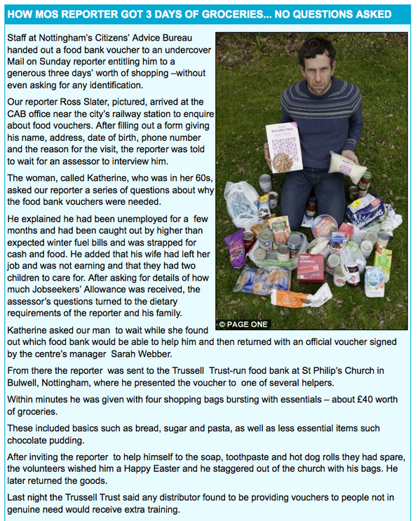 VenerableCat's tweet photo. RT @billybragg: Daily Mail chooses Easter Sunday to attack Christians for feeding the poor. #WWJD http://t.co/ntYpgPursy