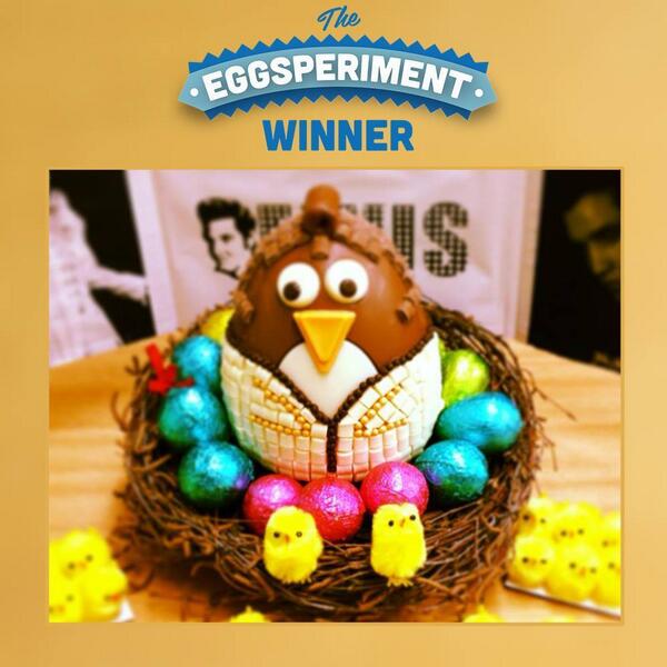 marksandspencer's tweet photo. Congratulations Kris Dale, you’re the winner of The #Eggperiment! We’re all shook up over your Preston Elvis. http://t.co/OgNL40FgcY