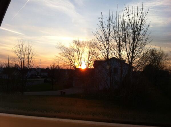 Happy Easter sunrise!  He has risen indeed!  Valpo Easter service with the family.