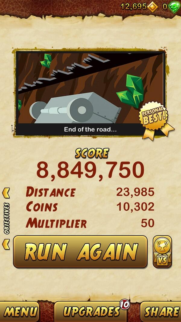 Epic!!!!!!  I got 8849750 points while escaping from a Giant Demon Monkey in Temple Run 2. bit.ly/TempleRun2