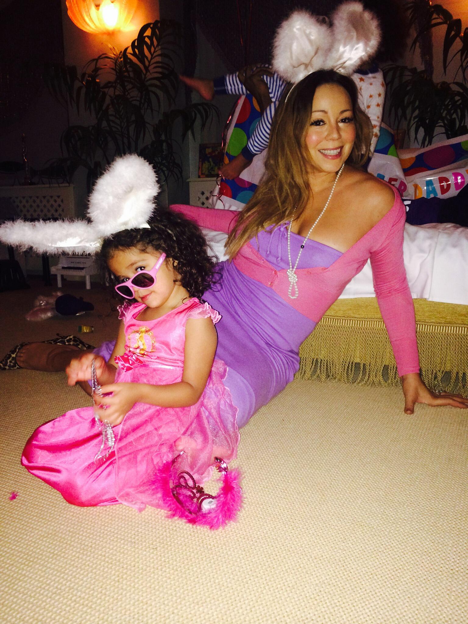 Mariah Carey Celebrates Easter with Her Kids and a Real Bunny Rabbit