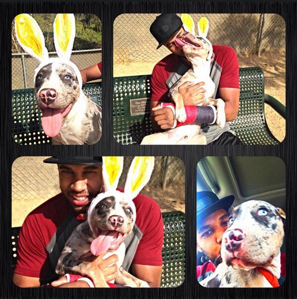 XavierHenry's tweet photo. Happy Easter from me and my son!! Have a Blessed day! #HesGotPersonality #IThankGodForHim #HadToTickleHimToLaugh ☀️ http://t.co/t4t1056UPx