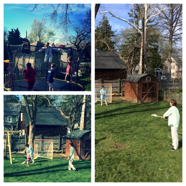Always be a kid at heart, Easter Fiddle Stick and trampoline time #StanwickLax