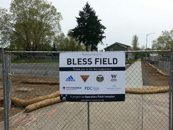 OPIPdx's tweet image. Construction at Bless Field started a couple weeks ago, but a sign makes it feel just that much more real. #RCTID