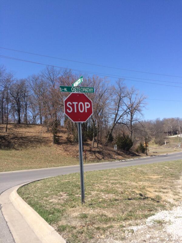 RobertJuhaszDO's tweet photo. This DO intersection is one way to raise awareness for the profession! http://t.co/9bmpPDkC3X