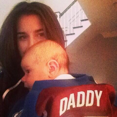 Last night was his first time wearing a hockey jersey... I guess it won't be the last! #GoAvsGo <a href="/Max25talbot/">Max Talbot</a>