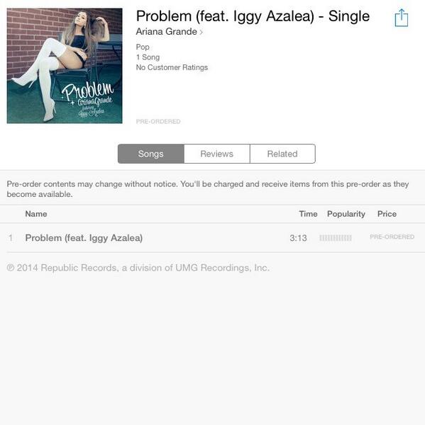 slayianagrande's tweet image. Get on mah level 💁 @ArianaGrande #7DaysUntiIProblem #PreOrderProblem #Problem #ArianaTo15Million
