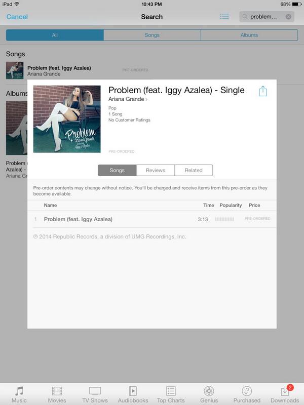 bocasweetys's tweet photo. #preorderproblemonitunes  @FrankieJGrande @ArianaGrande @joangrande 😍 http://t.co/OymLrmr9bb