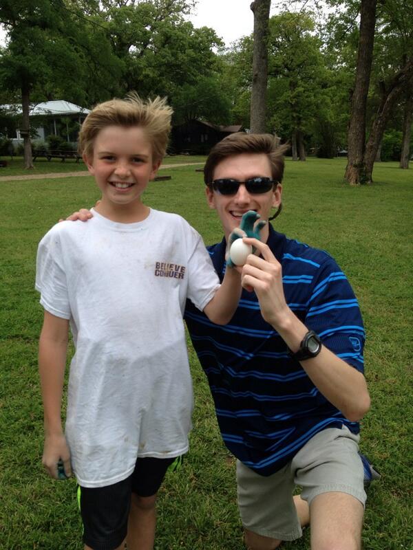 Will_Wash's tweet photo. I say this humbly, but you're looking at the 2014 Family Easter Egg Toss Champs 🏆 #PlayLikeAChampion http://t.co/wevaEVRwXd