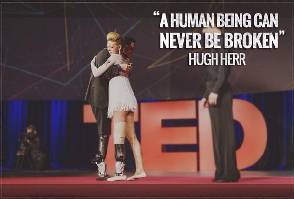 "A human can never be broken" Hugh Herr on why he started No Barriers Boston: bit.ly/1tq331