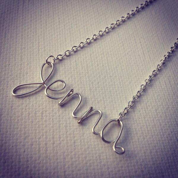 nliptonjewelry's tweet image. #personalizednecklace #wirename #oneofakind #namenecklace