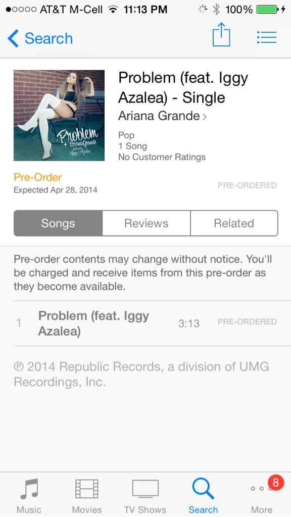 livoskin13's tweet image. #preorderproblem #7DaysUntilProblem @ArianaGrande ❤️❤️