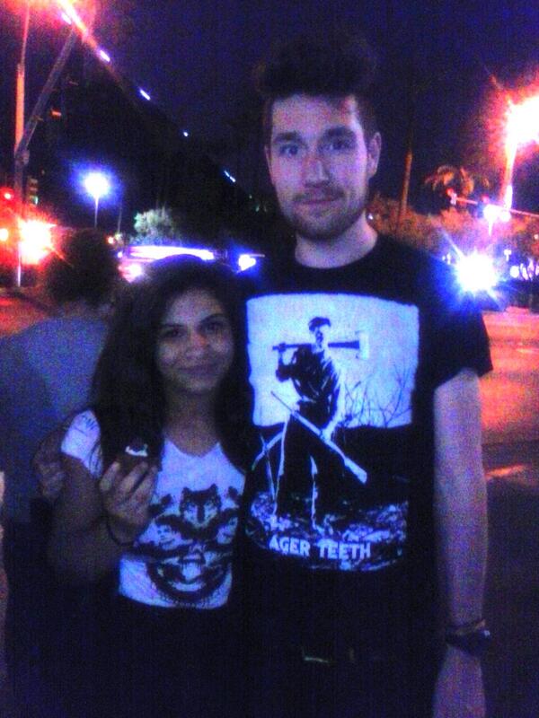 Inflatablepants's tweet photo. So awesome of @bastilledan for sticking round way after the show!I felt bad u were tired ;c It meant so much tho! TY▲ http://t.co/IZgKgTZe8y
