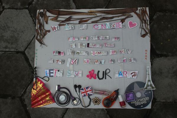 jogjaenglish's tweet photo. #EarthDay Handmade Poster from Female @HomeMadeEnglish Cool! cc: @indhimentari @ikasaridesy http://t.co/rBD7eREtCC