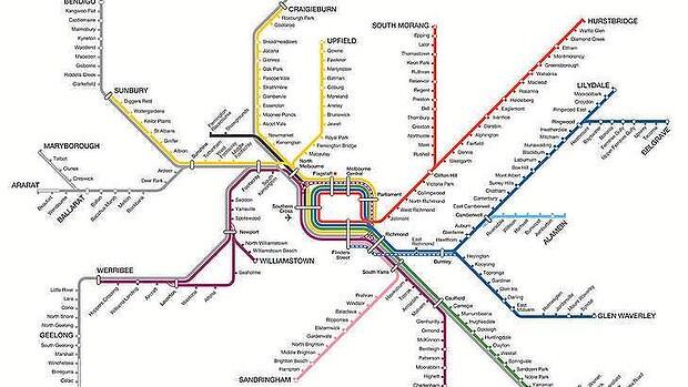 Ptv Train Line Map 3Aw Melbourne On Twitter: "Ptv Are Set To Dump Melbourne's Old Train Map In  Favour Of A Rainbow, London Tube-Like Multi-Coloured Map. Thoughts?  Http://T.co/Nhdsyochky" / Twitter