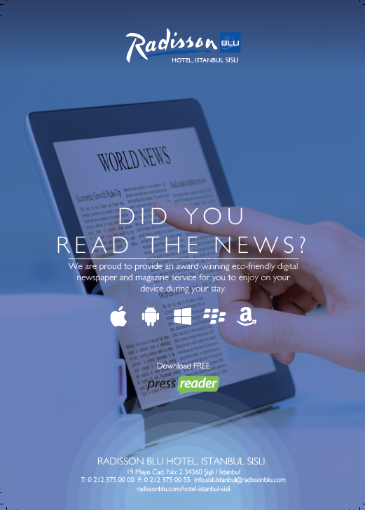 You can start of the day by reading your daily magazine thanks to #PressReader application at #RadissonBluSisli.