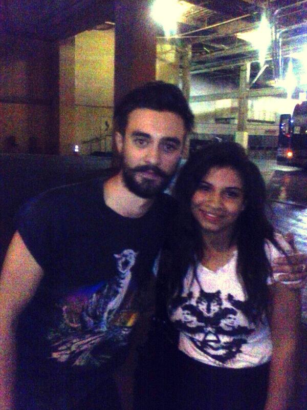 Inflatablepants's tweet photo. So @Kyle_JSimmons thinks I've got great hair.Well it aint nothin compared to dat stache c; You guys were awesome! x http://t.co/TCm0Wqtt8G