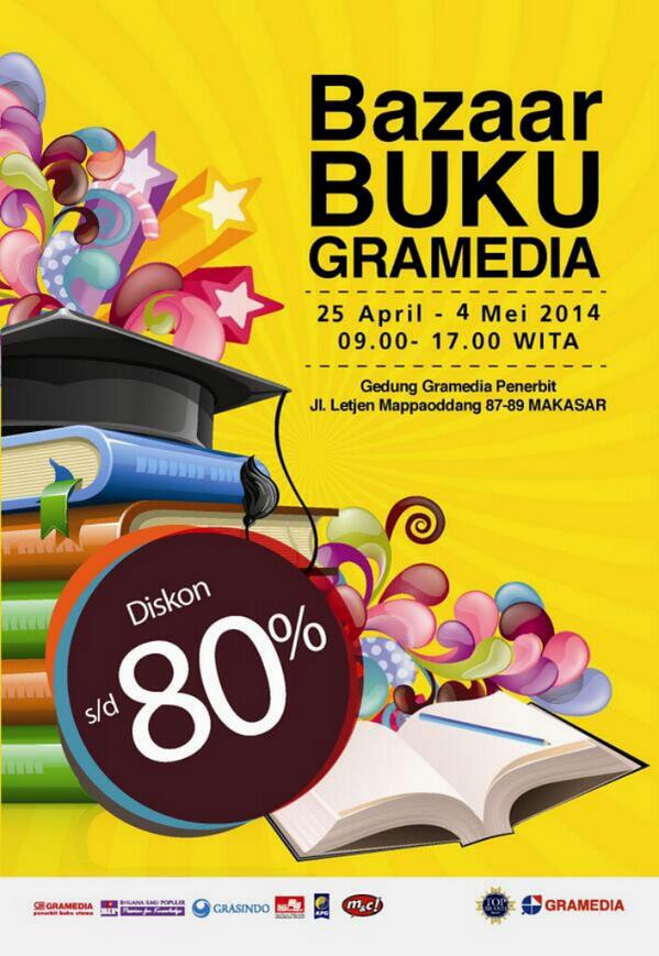 Akan ada diskon buku sampai 80% utk buku buku keluaran Kompas Gramedia.
