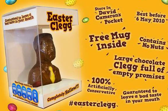TheIndyPeople's tweet photo. Happy Easter-celebrate with the #easterclegg ‘guaranteed to leave a bad taste in your mouth’: http://t.co/fgjbqMHdOj http://t.co/5T4tf8nrNj