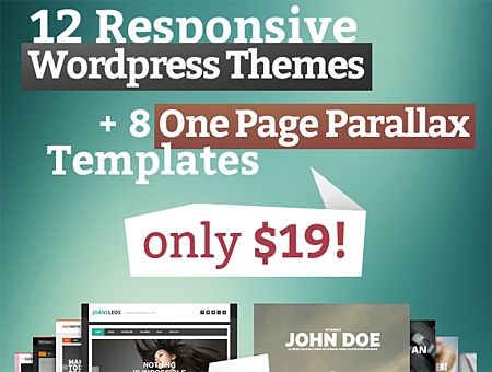 bundledealnet's tweet photo. New Deal: 12 Responsive Wordpress Themes + 8 Responsive Onepage Template are for just $19 http://t.co/0fk9cJfC9P http://t.co/rxMQ5zetzs