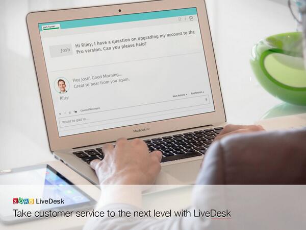 Zoho's tweet image. How Live Chat Can Enhance Your Customer Service: zoho.to/GetLiveDesk