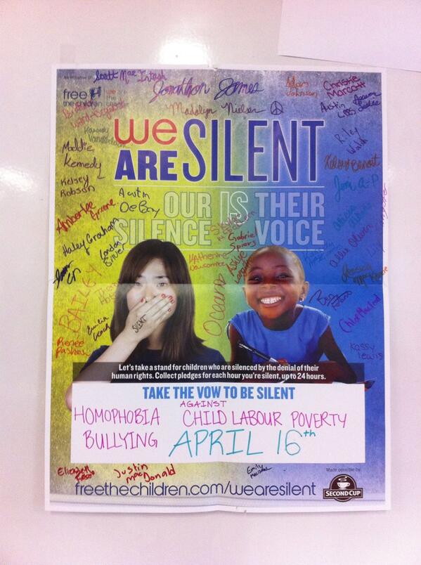 NRHSInteract's tweet image. All of last week's #WeAreSilent participants signed our poster!