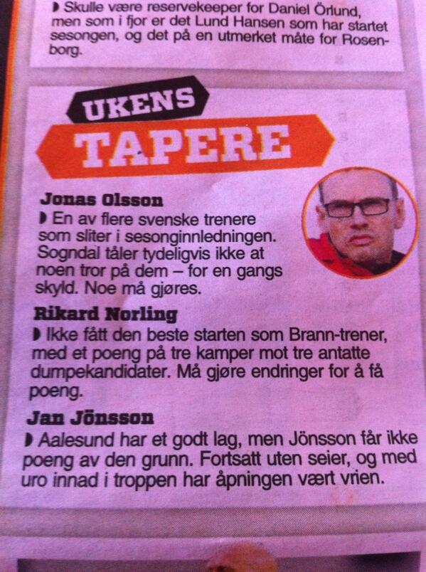 Til mine svenske venner. Fra VG - Norges største "tidning".