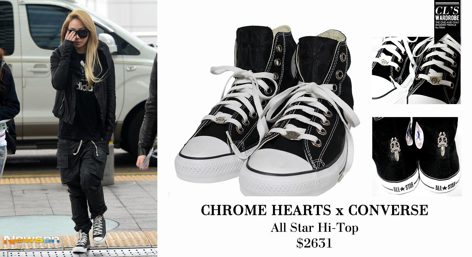 converse x chrome heart