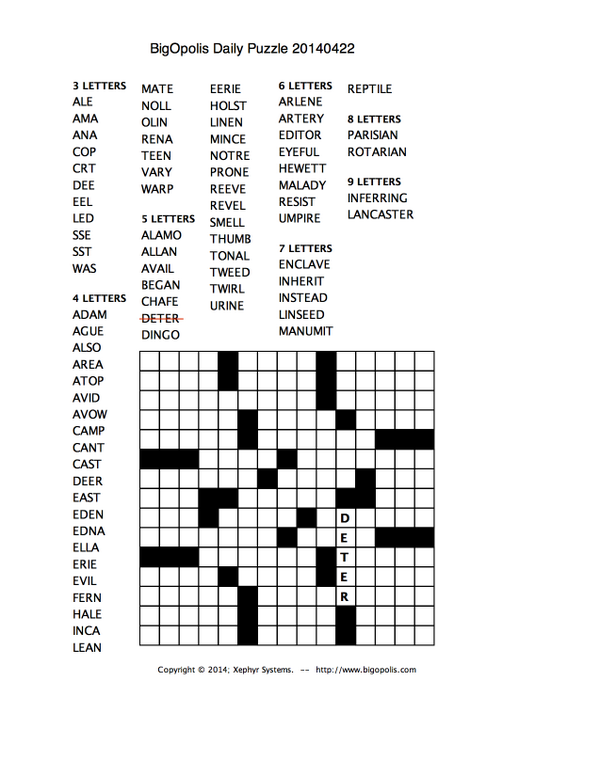 BigOpolis on Twitter: "Print out #fillin #crossword # ...