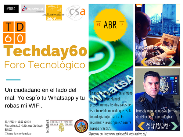TechDay60's tweet photo. Recuerda: El próximo 29/4 a las 19:00 #TD60: Nuevos POLIS y nuevos CACOS. Ayuda y DIFUNDE!. Te esperamos http://t.co/hP7EOiIjM2