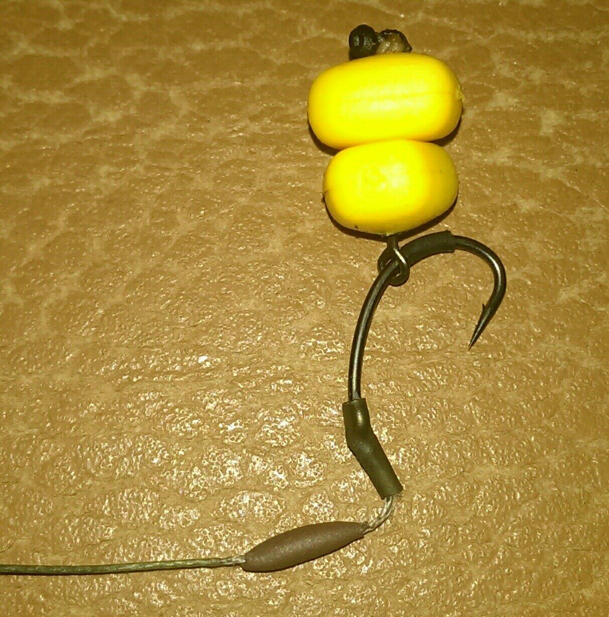 Atomic Tackle on X: Super simple but very effective particle rig A size 7  Trappa and 2 grains of fake corn. My fave way to fish over spod   / X