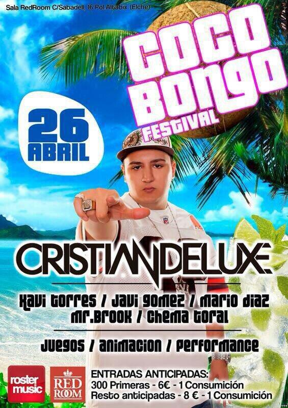 XaviTorresDj's tweet photo. Ya estamos listos para la mas esperada: COCO BONGO FESTIVAL, con @CristianDeluxe y en la mejor sala @5RedRoomClub! http://t.co/NQBWwBxCOk
