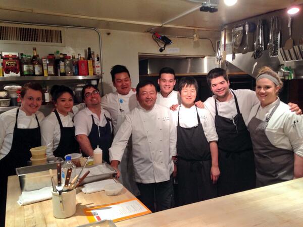 PABUizakaya's tweet image. Chef @jkimsan and team in the kitchen for tonight&apos;s @beardfoundation dinner. #JBF #readyforservice