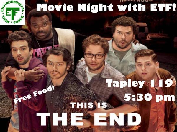 SpelmanETF's tweet image. Movie Night at 5:30!! #ThisIsTheEnd #ETF #EarthWeek #Spelman #AUC