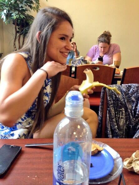 RichmondBananas's tweet photo. who said eating bananas isn't vogue? http://t.co/E8Xy29xy2q