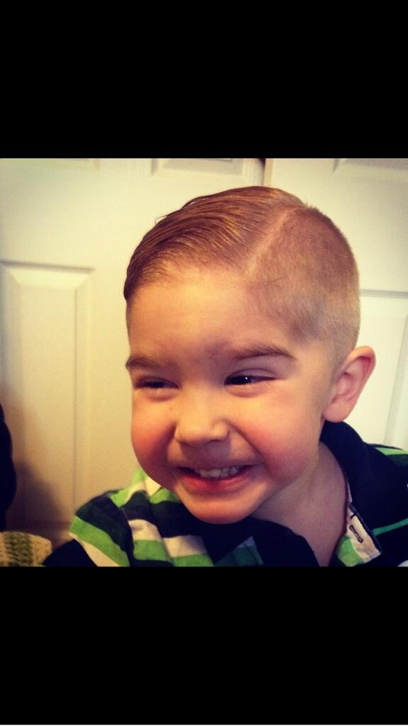Little mans new do!!!! So sophisticated!!!