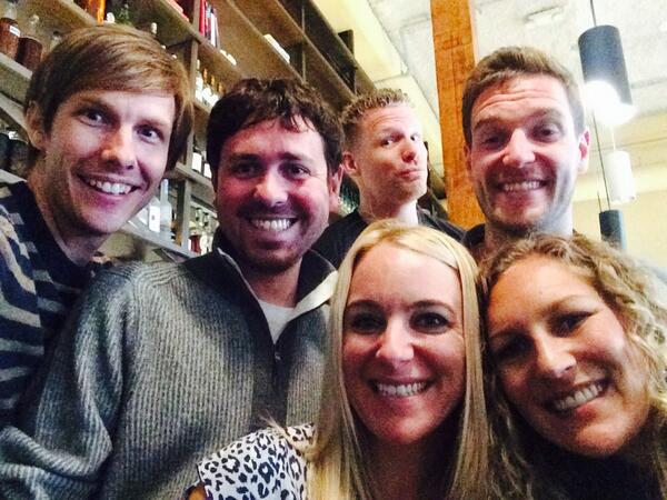 aunder's tweet photo. If only Brian's arm was longer! 4-year celebration with the @twitter class of 4/19/10! http://t.co/JuKQHxbb6g